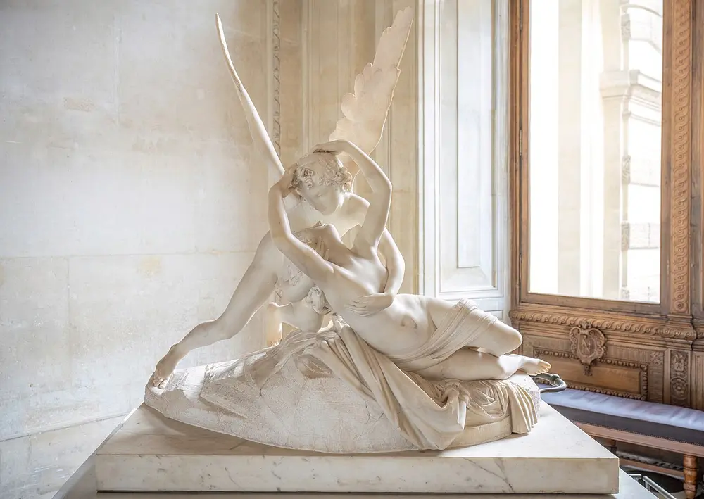Canova's Psyche Revived by Cupid's Kiss, marble, Musée du Louvre